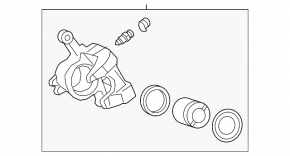 Rear left caliper assembly Chevrolet Equinox EV 24-26