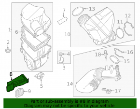 Air intake BMW 5 G60 24-25 B48, B58