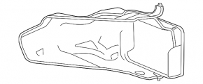 Left gearbox radiator deflector for a 1993 Honda Accord hybrid, broken mount