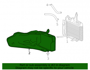 Left gearbox radiator deflector for a 1993 Honda Accord hybrid, broken mount