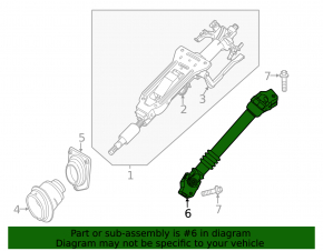 Steering shaft for BMW 3 E90 E92 07-12 with Servotronic