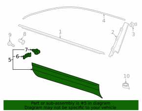 Door trim lower front right VW Atlas 18-24 structure