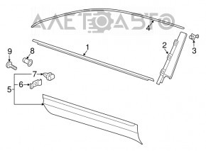 Door trim lower front right VW Atlas 18-24 structure
