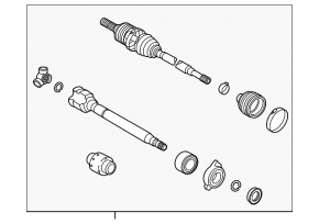 Drive axle front right Toyota Rav4 19- 2.5 AWD