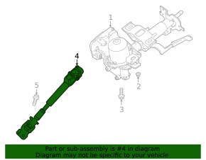 Steering cardan joint Nissan Leaf 18-22