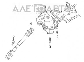 Steering cardan joint Nissan Leaf 18-22