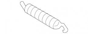 Trunk lid hinge spring right Audi A6 C7 12-18 with overlay
