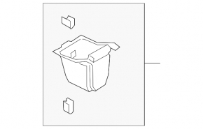 Audi E-Tron 19-23 armrest storage compartment