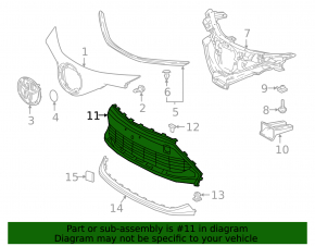 Front bumper lower grille for Toyota C-HR 20-23 Turkey built