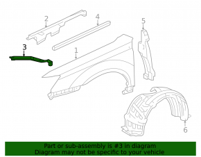 Front right fender bracket for Toyota Avalon 2012