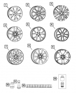 Wheel disk R18 Jeep Grand Cherokee WK2 17-21 light curb
