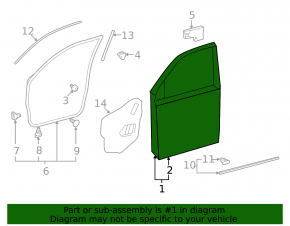 Bare front right door for Lexus GX460 20-23 rest.