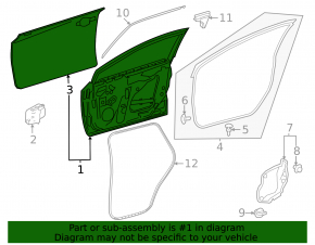 Bare front left door for Toyota Land Cruiser 24-26