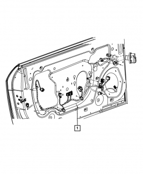 Front Left Door Wiring Dodge Challenger 09-