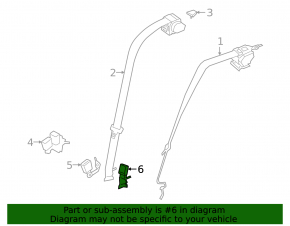 Rear left seat belt latch for BMW 3 G20 19-24