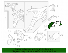 Hyundai Sonata 11-15 Fuel Door Lock