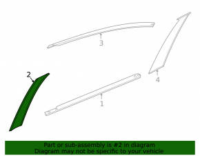 Door trim side rear left Nissan Sentra 20-24