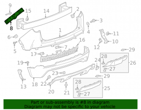 Left upper rear bumper mount for Cadillac XT4 19-23