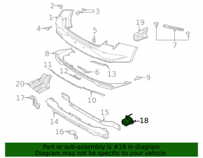 Rear bumper reinforcement fang right Hyundai Elantra 21-23