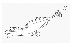 Fog light left PTF Hyundai Sonata 11-15