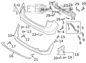 Light inside trunk lid left Hyundai Sonata 15-17 lamp