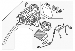 Rear heater assembly for Porsche Cayenne 958 11-14