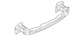 Rear Bumper Reinforcement Ford Fiesta 11-19 4d