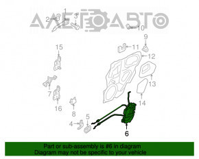 Rear right door lock Mazda3 03-08