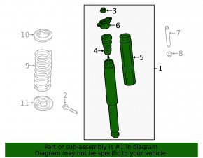 Rear left shock absorber Ford Escape MK3 16-19