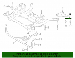 Front subframe bracket, right, Land Rover Range Rover Velar 18-23