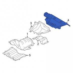 Heat shield muffler rear Ford Escape MK4 20-24