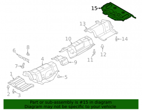 Heat shield muffler rear Ford Escape MK4 20-24