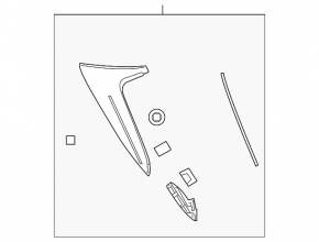 Rear window molding left Mazda CX-9 16-