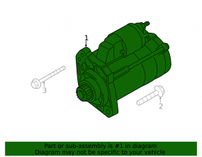 Starter Audi Q7 16-24 2.0T, 3.0Twater damage, in a wedge