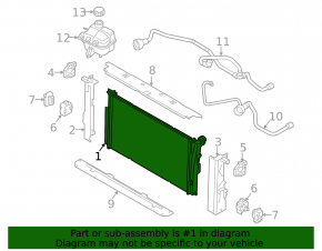 Radiator cooling water BMW i3 14-20 REX