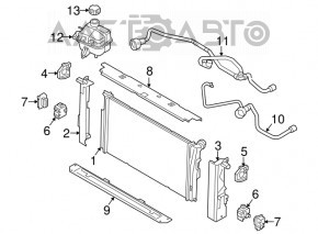 Radiator cooling water BMW i3 14-20 REX