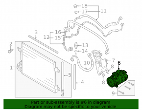 Air Conditioning Compressor VW Beetle 12-19 2.5
