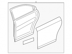 Door assembly rear right Chevrolet Volt 11-15 black
