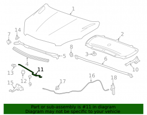 Hood Support Buick Encore 13-19