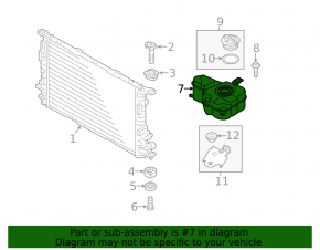 Coolant expansion tank for Audi A8 13-18