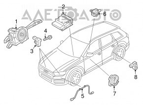 SRS airbag module airbag computer Audi Q7 16-