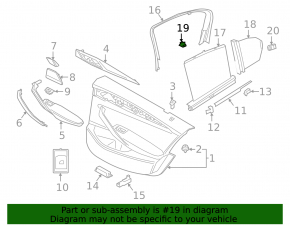 Hook for rear right door curtain BMW 5 G30 17-23