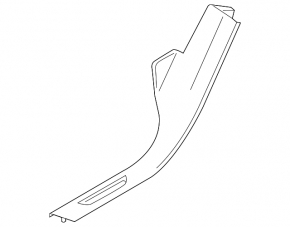 Door sill trim rear right BMW X5 F15 14-18 black for 3 rows with chrome insert