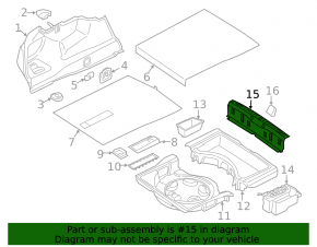 Trunk opening trim BMW 7 G11 G12 16-19 black