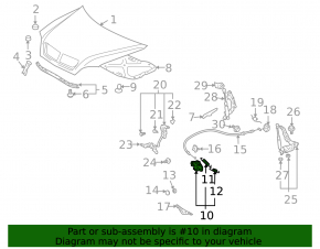 Hood Lock for Toyota Sequoia 08-16