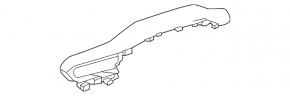 Left upper dashboard trim for Toyota Venza 21-24 without chrome molding, black