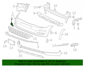 Front bumper towing hook cap VW Golf 15-19 Alltrack/R