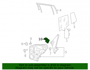 Window lift motor rear right VW Tiguan 09-18