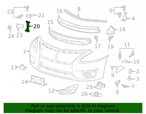 Nissan Altima 13-15 Hood Latch Plate