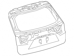 Boot door bare Lexus RX350L RX450hL 18-19 long electric